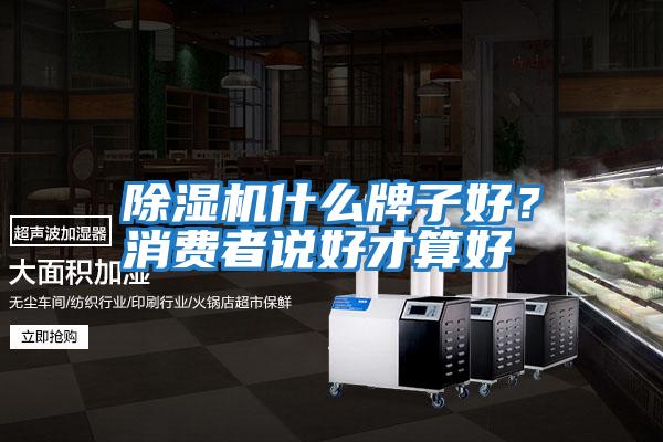 除濕機什么牌子好？消費者說好才算好