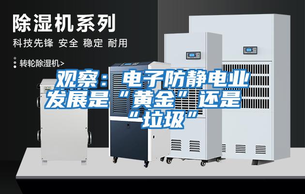 觀察：電子防靜電業發展是“黃金”還是“垃圾”