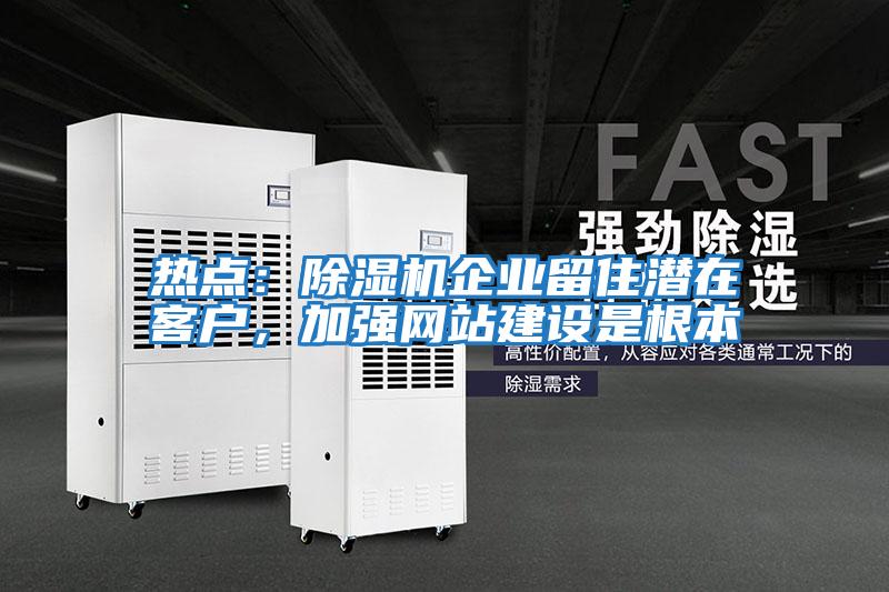 熱點：除濕機企業留住潛在客戶，加強網站建設是根本