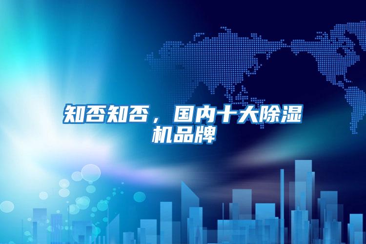 知否知否，國內(nèi)十大除濕機(jī)品牌