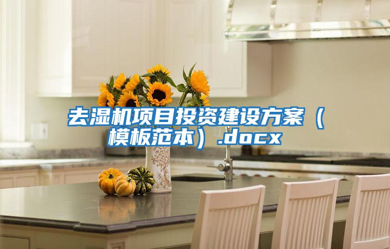 去濕機項目投資建設(shè)方案（模板范本）.docx