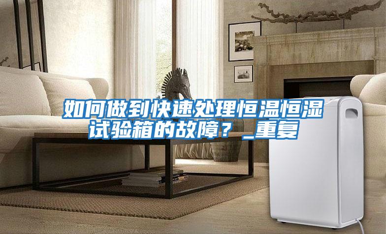 如何做到快速處理恒溫恒濕試驗箱的故障？_重復(fù)