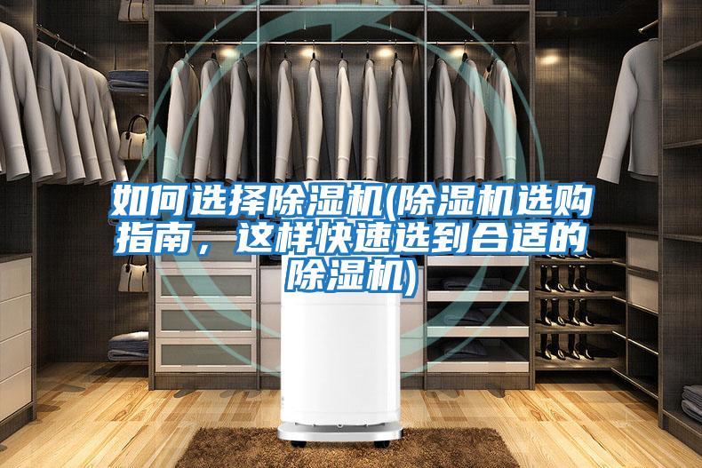 如何選擇除濕機(jī)(除濕機(jī)選購指南，這樣快速選到合適的除濕機(jī))