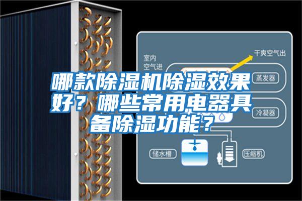 哪款除濕機除濕效果好？哪些常用電器具備除濕功能？