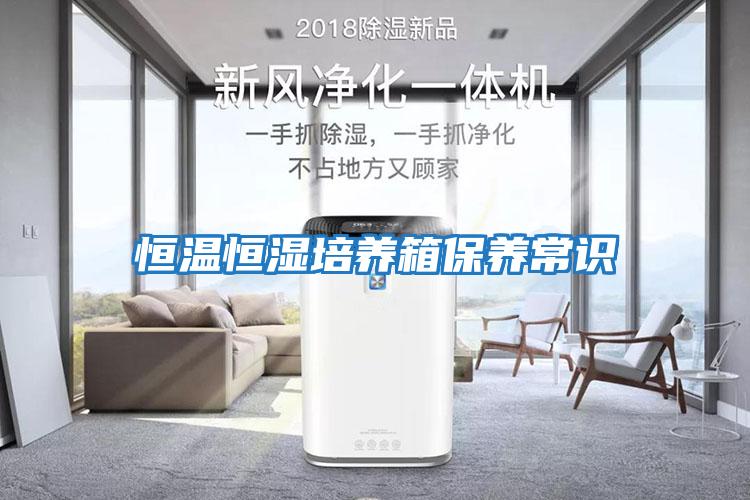 恒溫恒濕培養箱保養常識