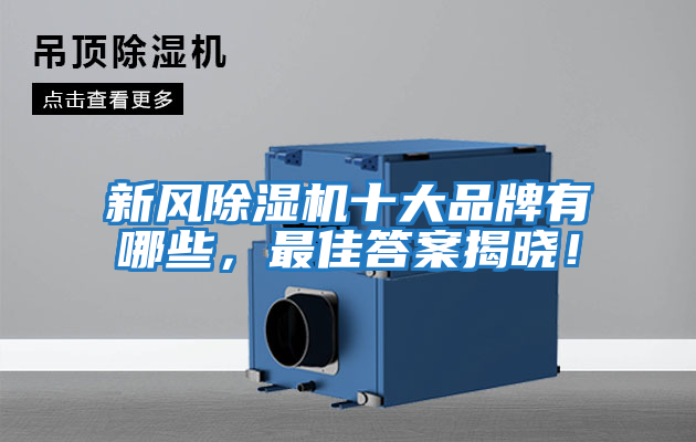 新風除濕機十大品牌有哪些，最佳答案揭曉！