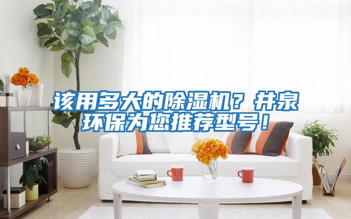 該用多大的除濕機？井泉環保為您推薦型號！