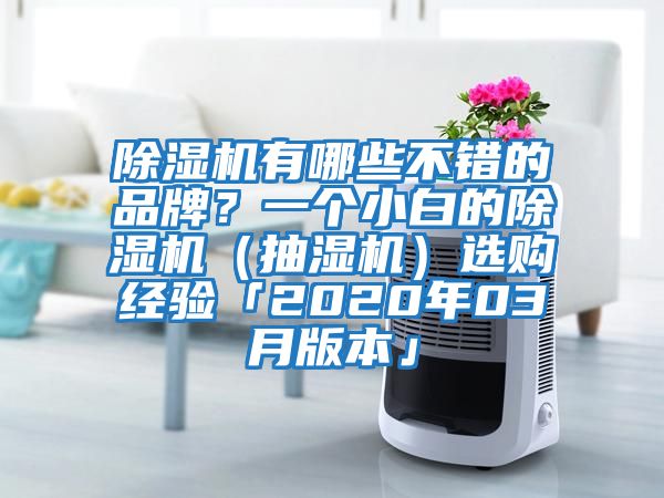 除濕機(jī)有哪些不錯的品牌？一個小白的除濕機(jī)（抽濕機(jī)）選購經(jīng)驗(yàn)「2020年03月版本」